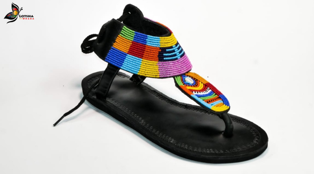 Nols Nonkie Mogale Collection South Africa  Diy sandals Beaded sandals  Handmade sandals