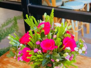 Cerise Cascade Fresh Flower Arrangement