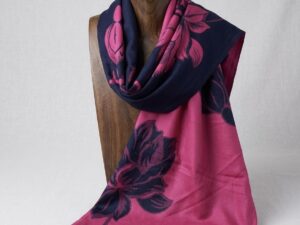 MIDNIGHT BLOOM SILK SCARF