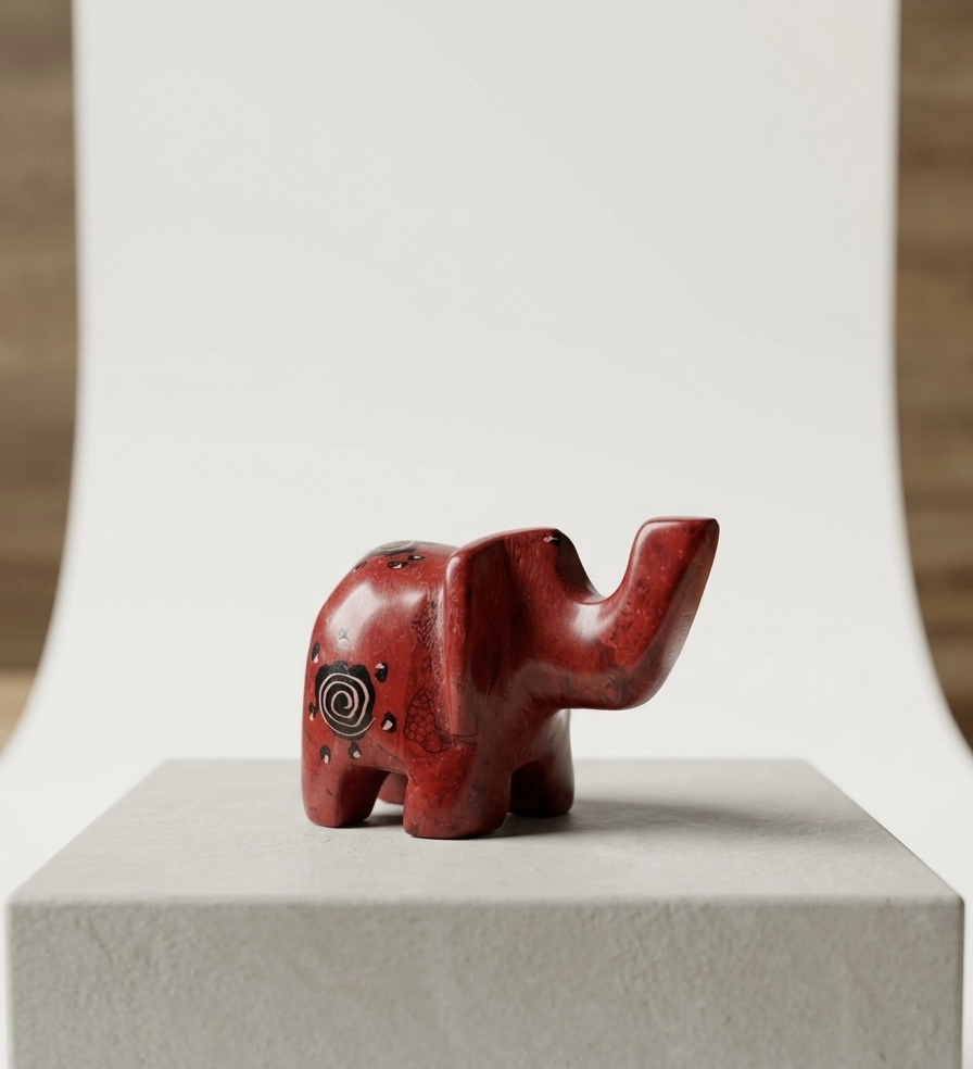 SOAPSTONE ELEPHANT/ RHINO FIGURINE - Image 2