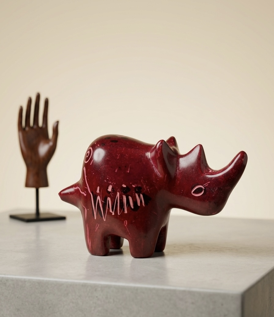 SOAPSTONE ELEPHANT/ RHINO FIGURINE