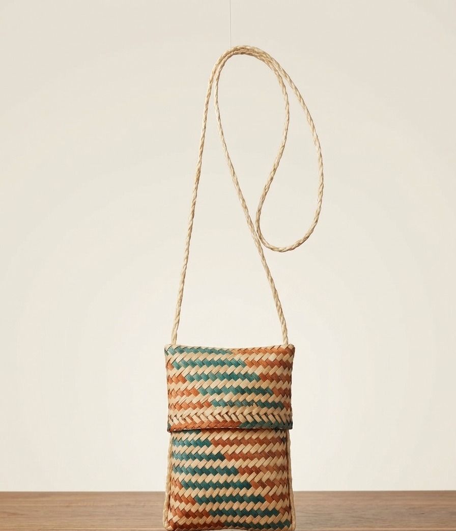 Handmade Woven Crossbody Bag - Image 3