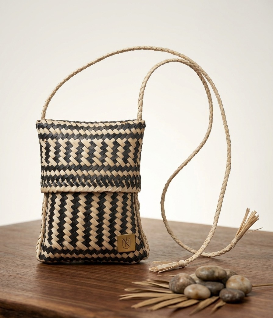 Handmade Woven Crossbody Bag - Image 2