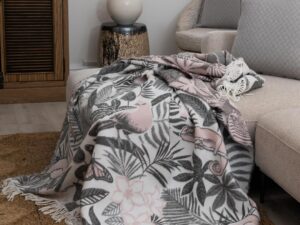 Bella Vita - Jungle | Steel/Silver Rose Throw