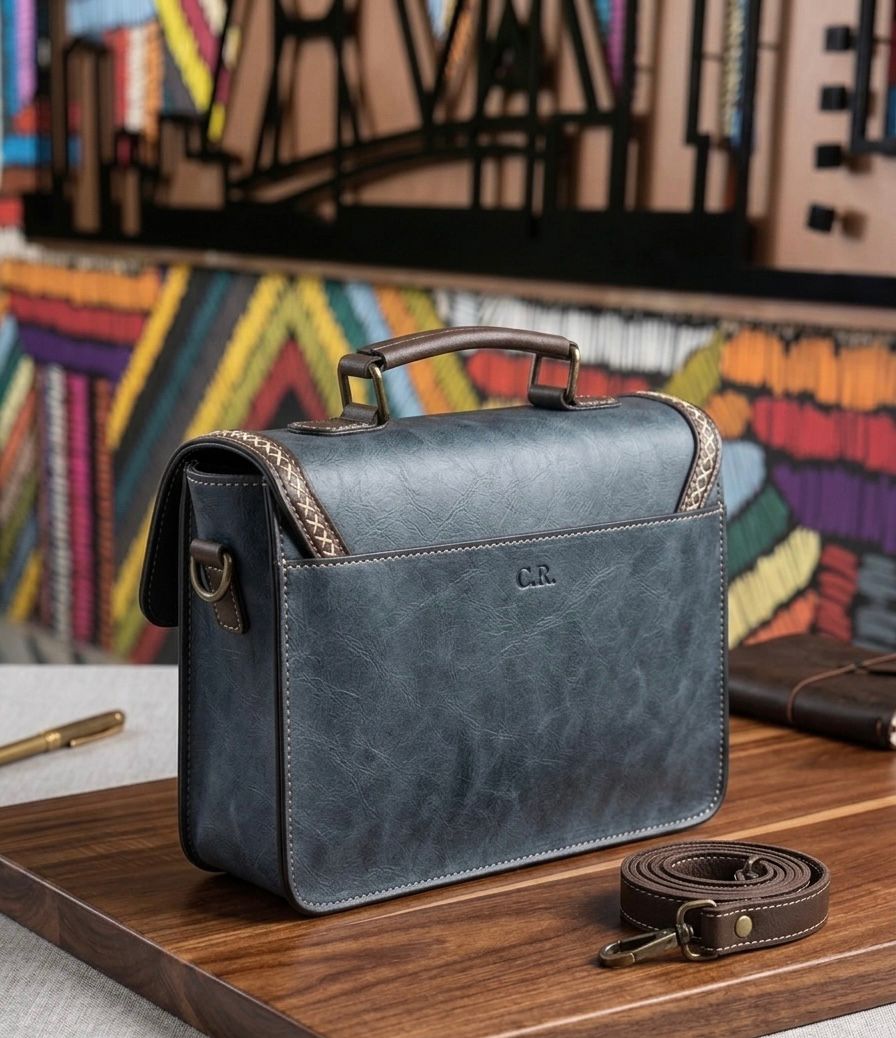 Cotton road Vintage Satchel Briefcase Bag - Image 2