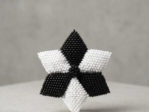 BEADED STAR BROOCH
