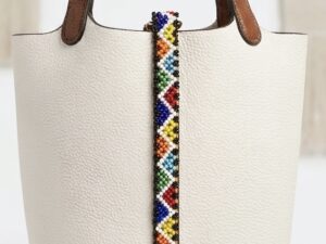 White bucket bag