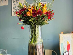 SUNSET HARVEST MIXED FLORAL ARRANGEMENT